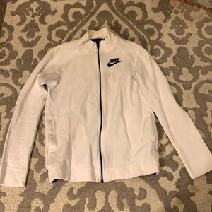 Nike white zip up jacket